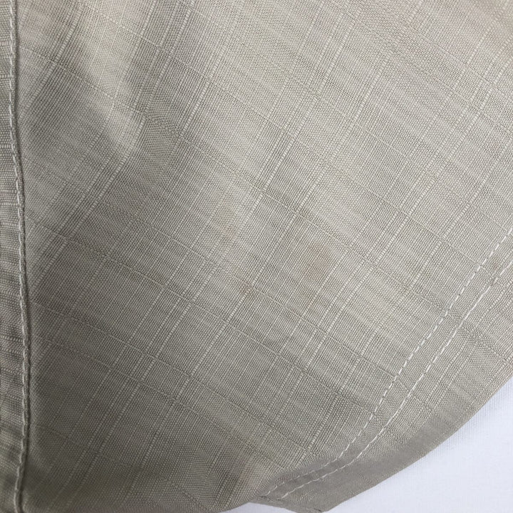 LOR'S Check Pattern Short-Sleeve Open Collar Shirt, Boxy Shirt, Men's Size M (approx.) unclear Beige type Vintage Second Hand
