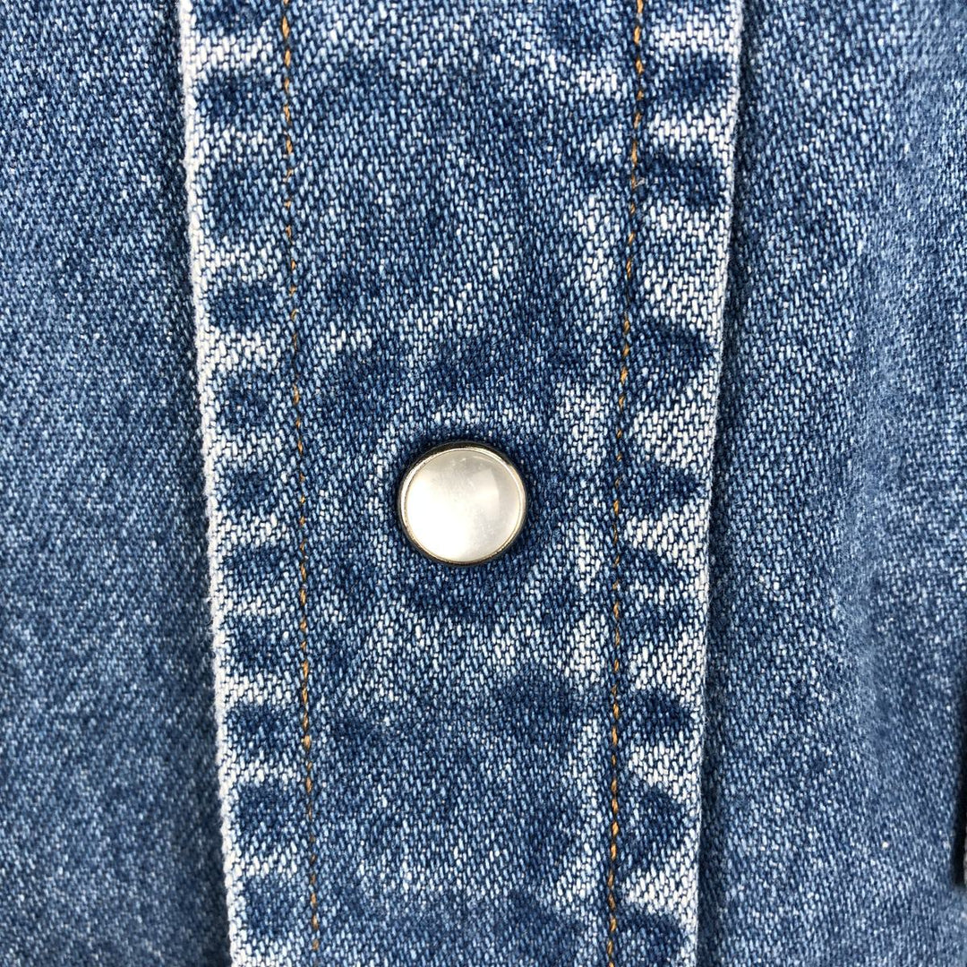 Carhartt Short-Sleeve Denim Western Shirt, Men's Size XL (approx.) unclear blue type Vintage Second Hand