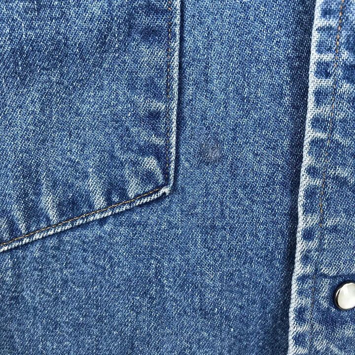Carhartt Short-Sleeve Denim Western Shirt, Men's Size XL (approx.) unclear blue type Vintage Second Hand