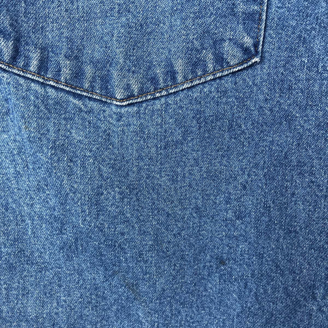 Carhartt Short-Sleeve Denim Western Shirt, Men's Size XL (approx.) unclear blue type Vintage Second Hand