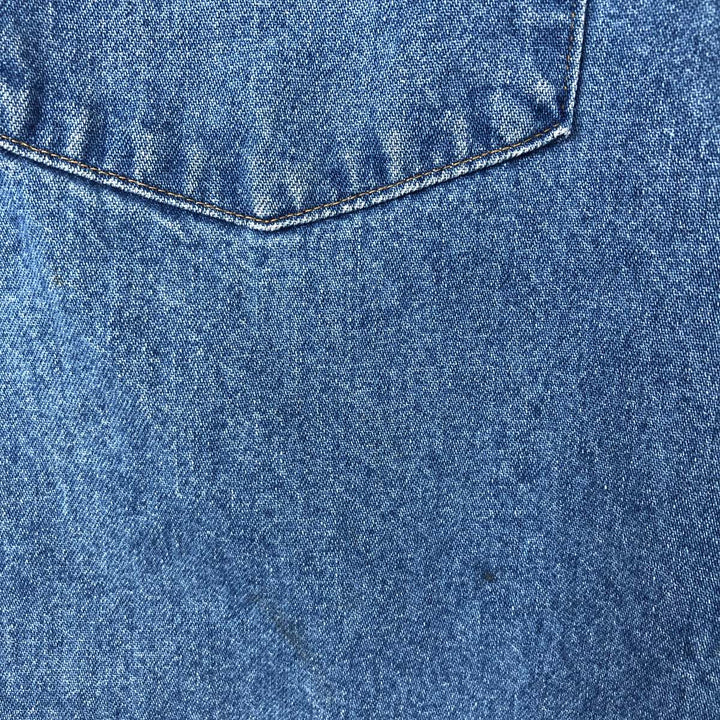 Carhartt Short-Sleeve Denim Western Shirt, Men's Size XL (approx.) unclear blue type Vintage Second Hand
