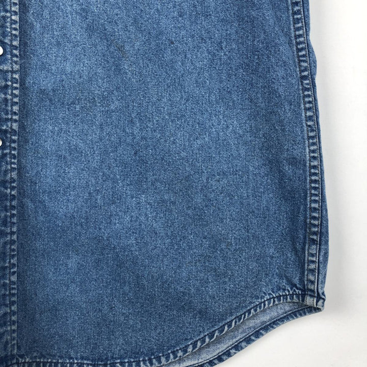 Carhartt Short-Sleeve Denim Western Shirt, Men's Size XL (approx.) unclear blue type Vintage Second Hand