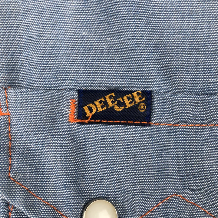 1980'S Dee Cee Brand Short-Sleeve Western Shirt, Made in USA, Men's Size M unclear Blue type light blue Vintage Second Hand