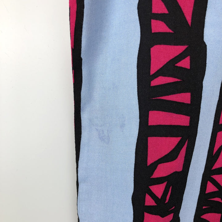 T&C Surf Designs All-over Stripe Pattern Short-Sleeve Rayon Shirt, Boxy Fit, Men's Size L (approx.) Rayon Blue type light blue Vintage Second Hand