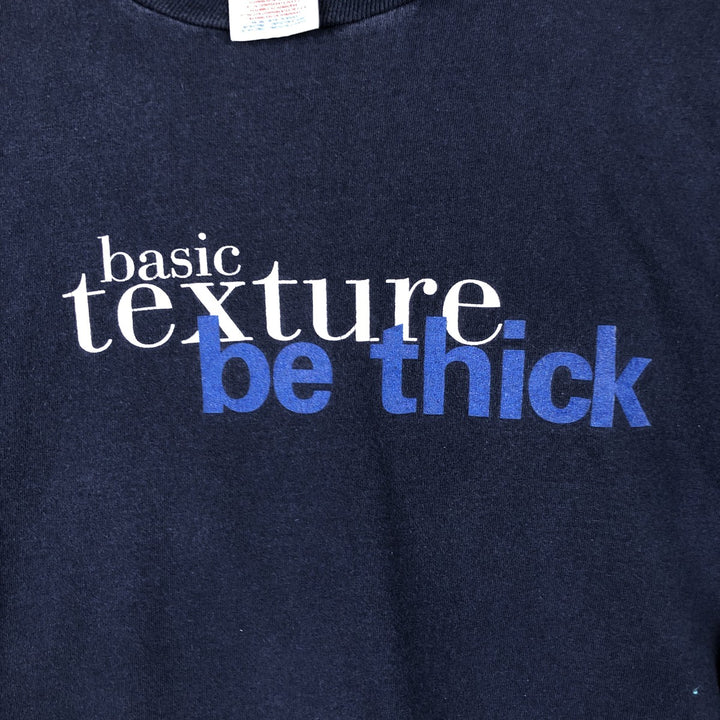 80s-90'S Jerzees Message Print T-Shirt, Made in USA, Men's XL (approx.), Vintage cotton navy blue type Vintage Second Hand