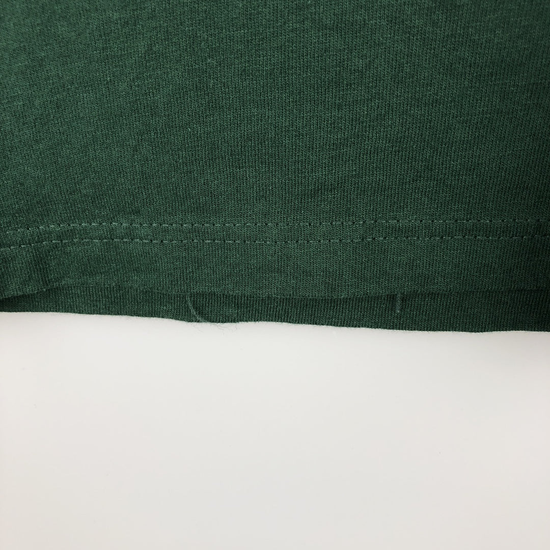 90'S Jerzees Message Print T-Shirt, Made in USA, Men's Size M (Equivalent), Vintage cotton green type Vintage Second Hand