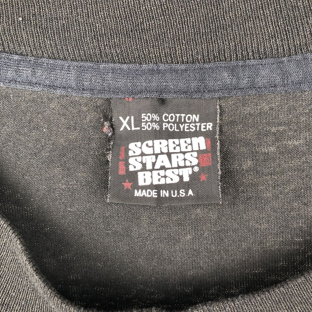 90'S SCREEN STARS Message Print T-Shirt Made in USA Men's XL Vintage cotton black type Vintage Second Hand