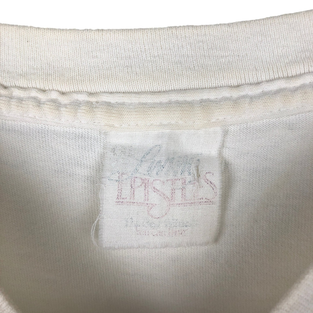 90'S LIBERTY GRAPHICS floral art t-shirt, men's size L equivalent, vintage. unclear white type Vintage Second Hand