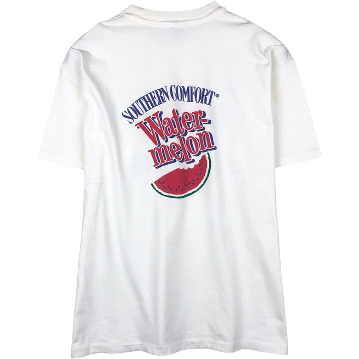 90'S Hanes Message Print T-Shirt, Made in USA, Men's XL (approx.), Vintage cotton pale white type Vintage Second Hand