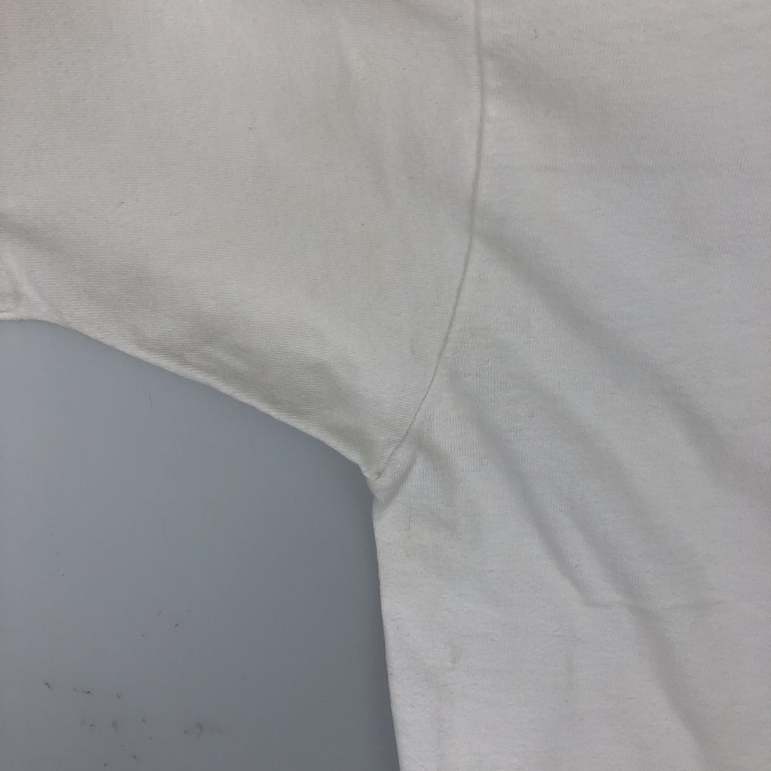 90'S Hanes Message Print T-Shirt, Made in USA, Men's XL (approx.), Vintage cotton pale white type Vintage Second Hand
