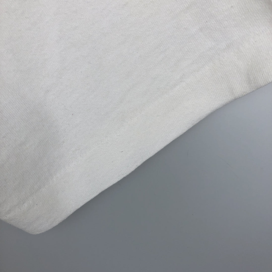90'S Fruit of the Loom Message Print T-Shirt Made in USA Men's L Size Vintage cotton white type Vintage Second Hand