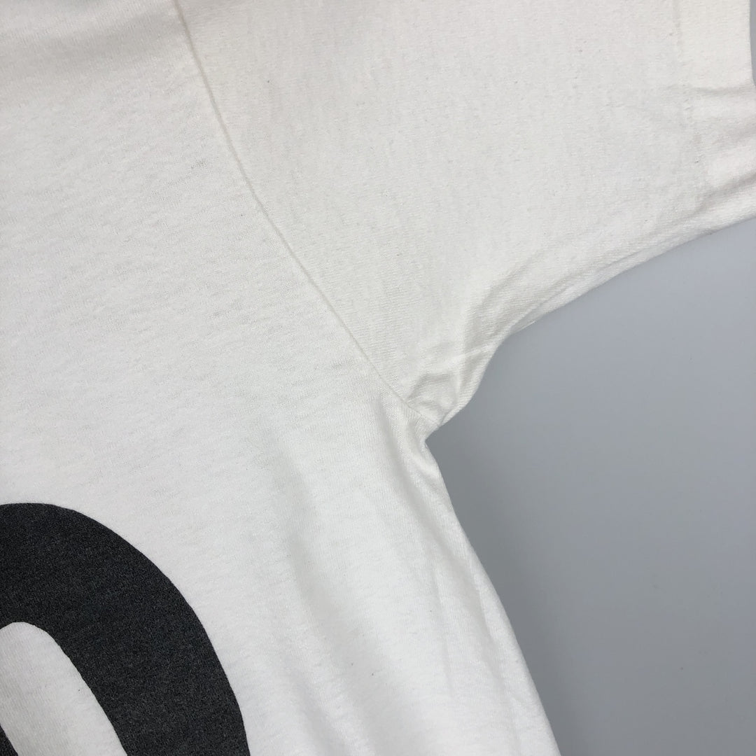 90'S Fruit of the Loom Message Print T-Shirt Made in USA Men's L Size Vintage cotton white type Vintage Second Hand