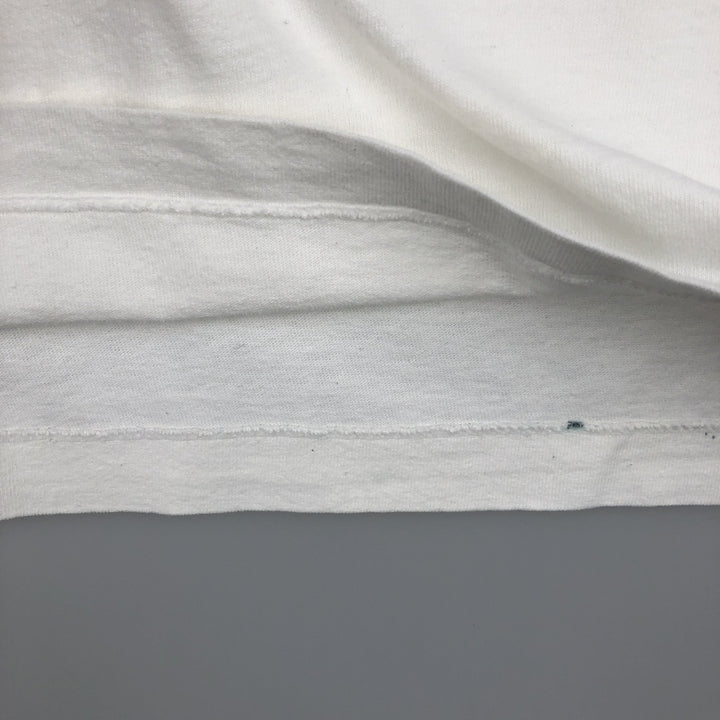 90'S Fruit of the Loom Message Print T-Shirt Made in USA Men's L Size Vintage cotton white type Vintage Second Hand