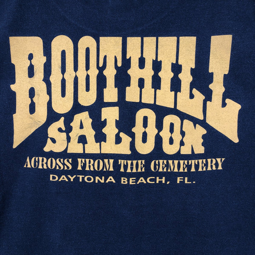 90s-00'S ONEITA BOOT HILL SALOON advertising T-shirt, men's size L equivalent, vintage. cotton black type Vintage Second Hand
