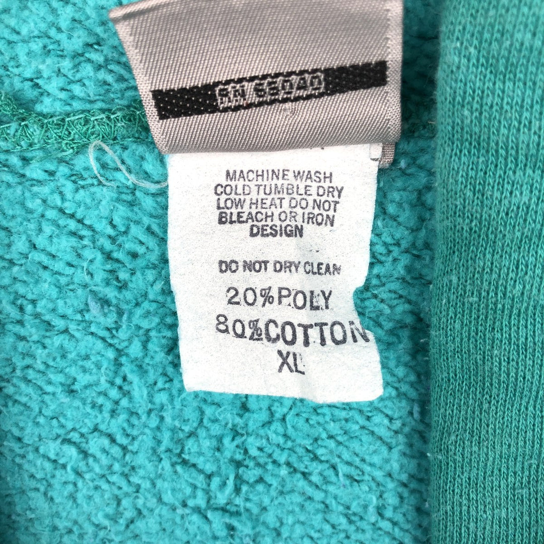 90'S Ocean Pacific Silver Tag Sweatshirt Pullover Hoodie, Men's Size XL (Equivalent), Vintage cotton Emerald green Vintage Second Hand