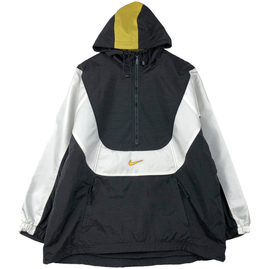 90'S Nike Anorak Parka, Men's Medium, Vintage Nylon black type Vintage Second Hand