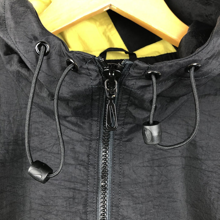 90'S Nike Anorak Parka, Men's Medium, Vintage Nylon black type Vintage Second Hand
