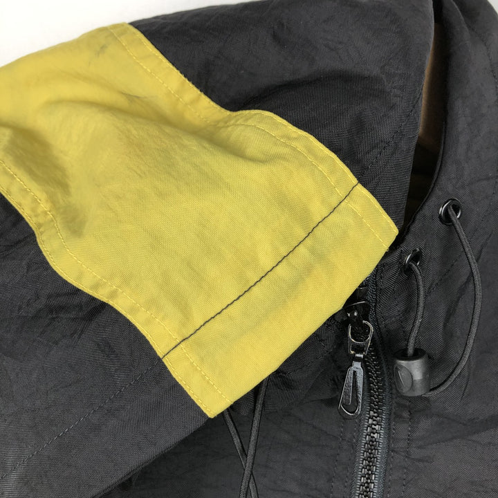 90'S Nike Anorak Parka, Men's Medium, Vintage Nylon black type Vintage Second Hand