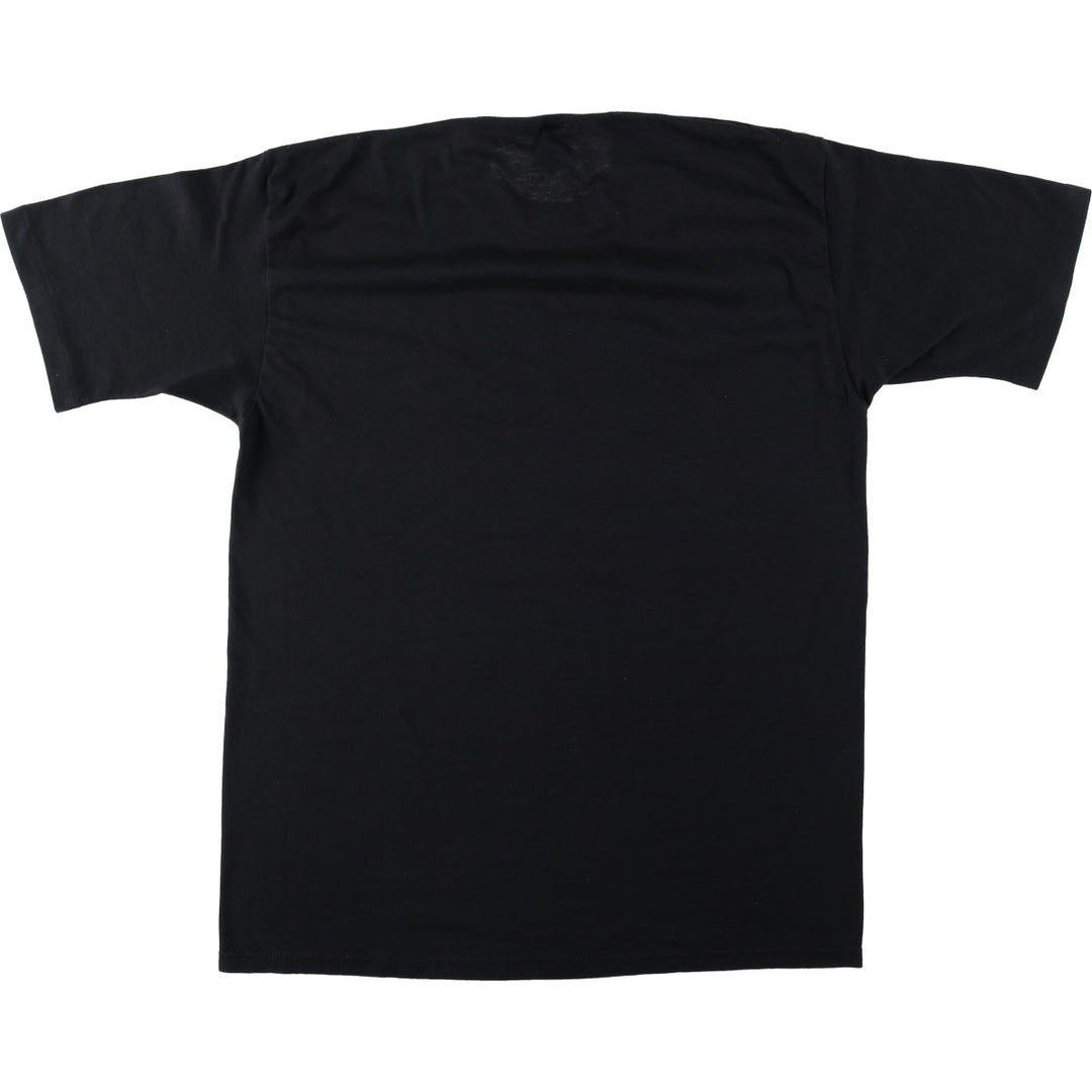 Jerzees CHICAGO embroidered T-shirt, made in USA, men's size XL equivalent. cotton black type Vintage Second Hand