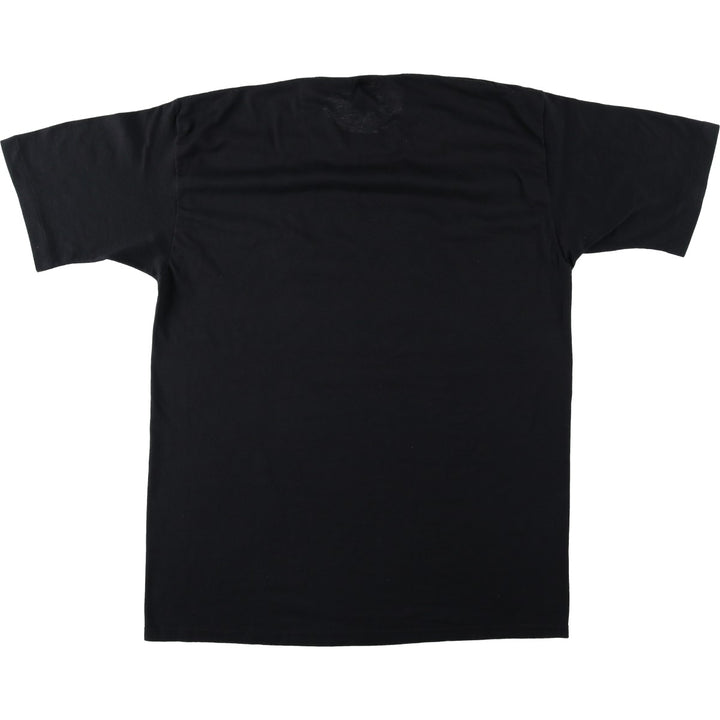 Jerzees CHICAGO embroidered T-shirt, made in USA, men's size XL equivalent. cotton black type Vintage Second Hand