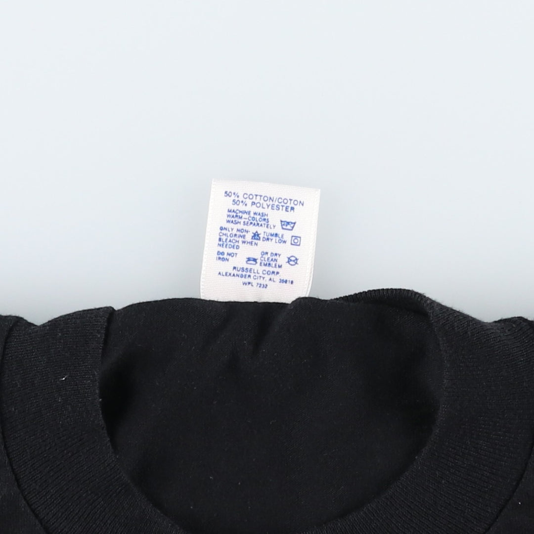 Jerzees CHICAGO embroidered T-shirt, made in USA, men's size XL equivalent. cotton black type Vintage Second Hand