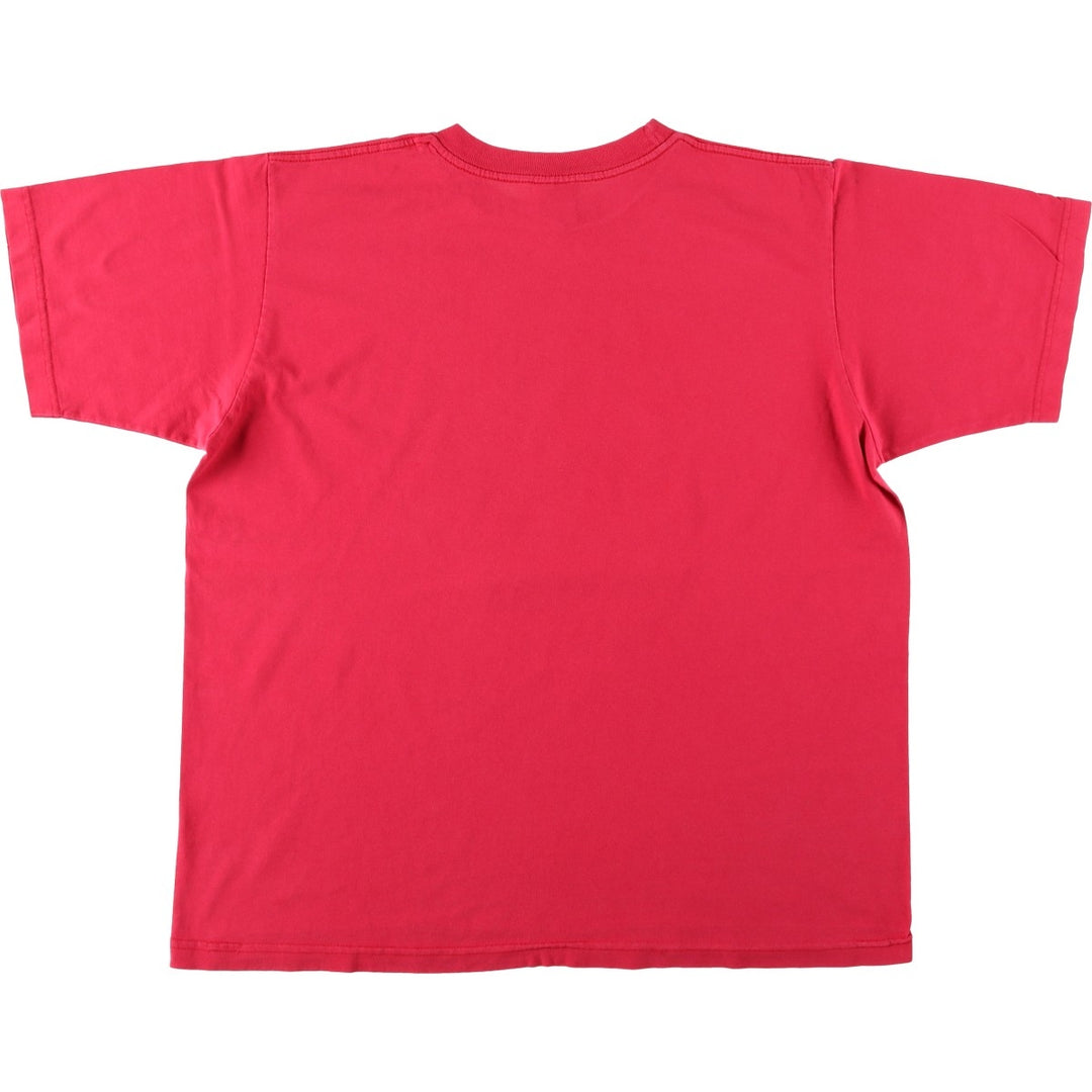UST'S American Flag Bear Pattern Print T-Shirt, Made in USA, Women's Size XL (approx.) cotton red type Vintage Second Hand