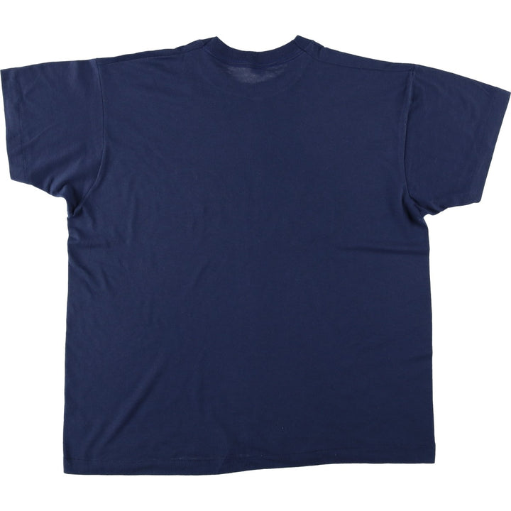 Printed T-shirt, men's size XL unclear navy blue type Vintage Second Hand