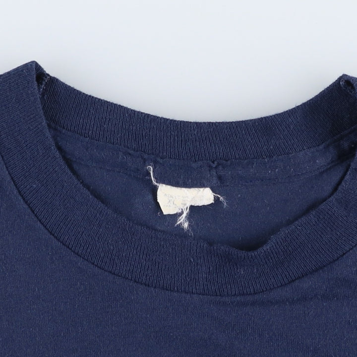 Printed T-shirt, men's size XL unclear navy blue type Vintage Second Hand