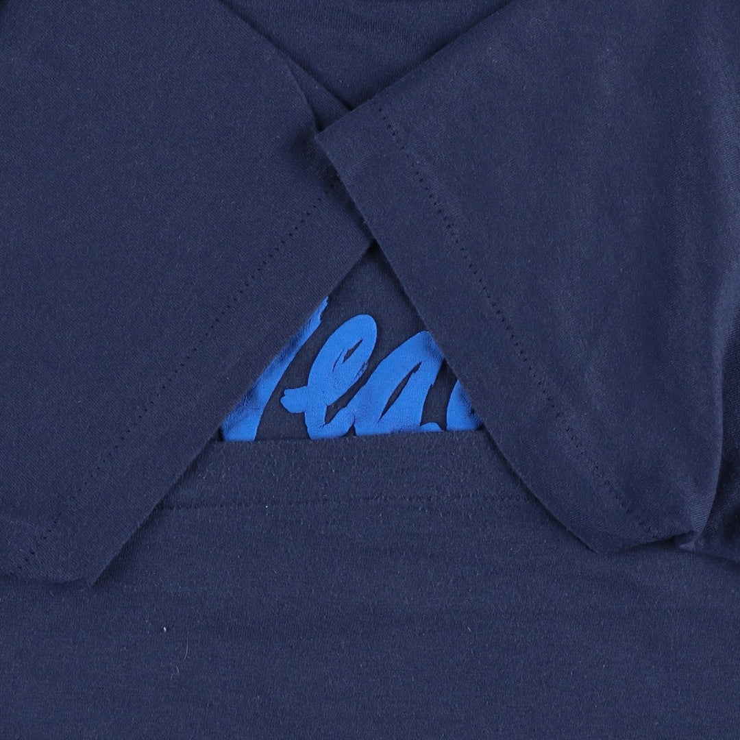 Printed T-shirt, men's size XL unclear navy blue type Vintage Second Hand