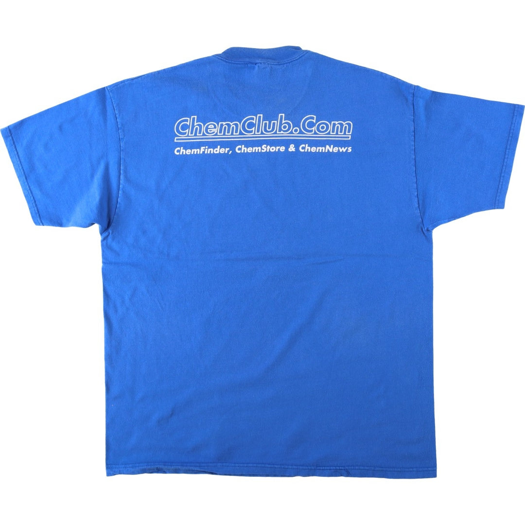 Vintage 90'S Hanes BEEFY-T Printed T-Shirt, Men's Size XL cotton blue type Vintage Second Hand