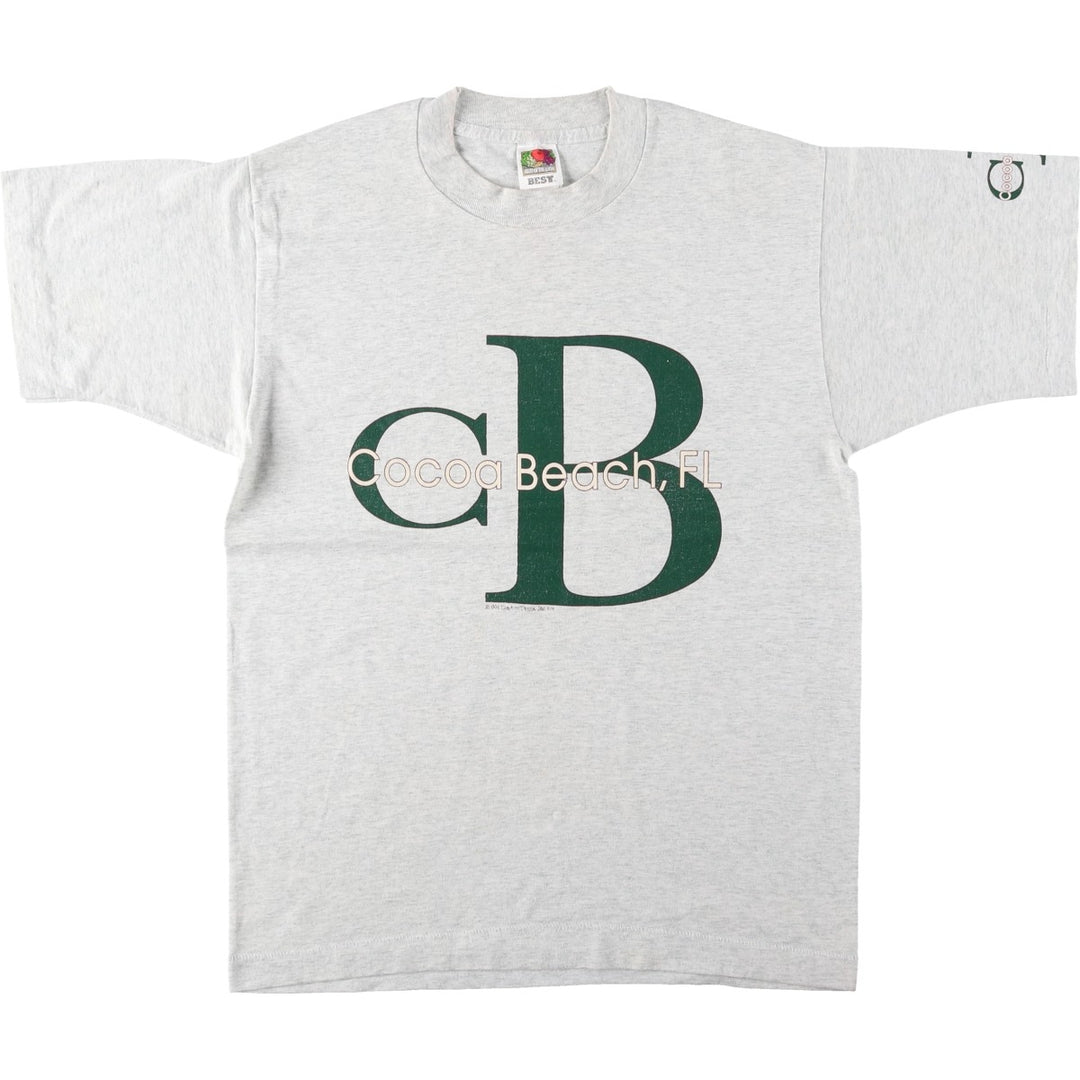 90'S Fruit of the Loom Best Print T-Shirt, Men's Size M (approx.), Vintage cotton white type Vintage Second Hand
