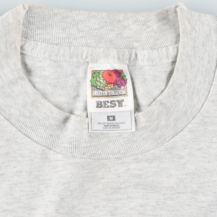 90'S Fruit of the Loom Best Print T-Shirt, Men's Size M (approx.), Vintage cotton white type Vintage Second Hand