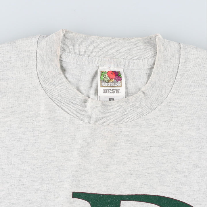 90'S Fruit of the Loom Best Print T-Shirt, Men's Size M (approx.), Vintage cotton white type Vintage Second Hand
