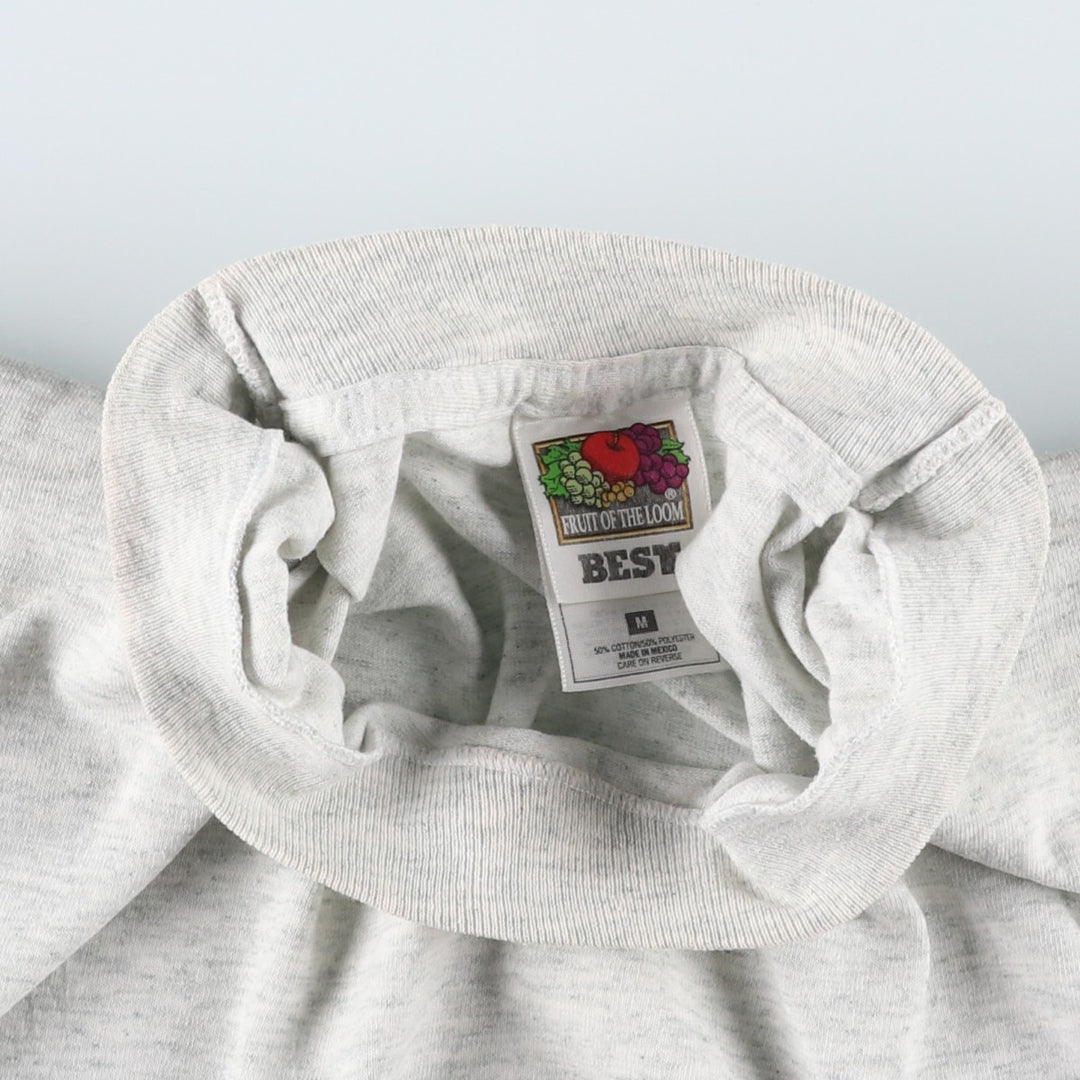 90'S Fruit of the Loom Best Print T-Shirt, Men's Size M (approx.), Vintage cotton white type Vintage Second Hand