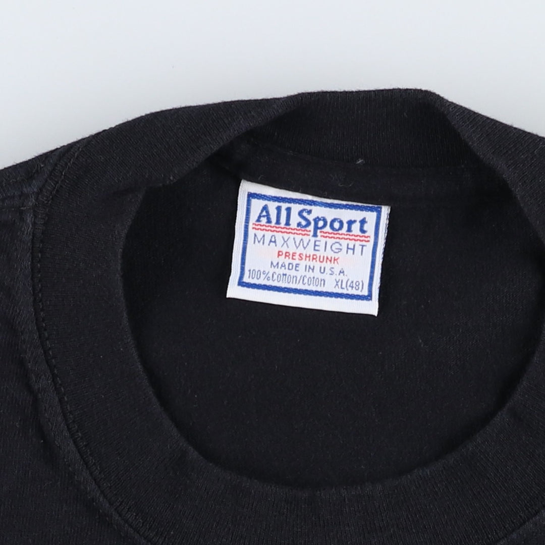 90'S All Sport Print T-shirt Made in USA Men's XL Vintage cotton black type Vintage Second Hand