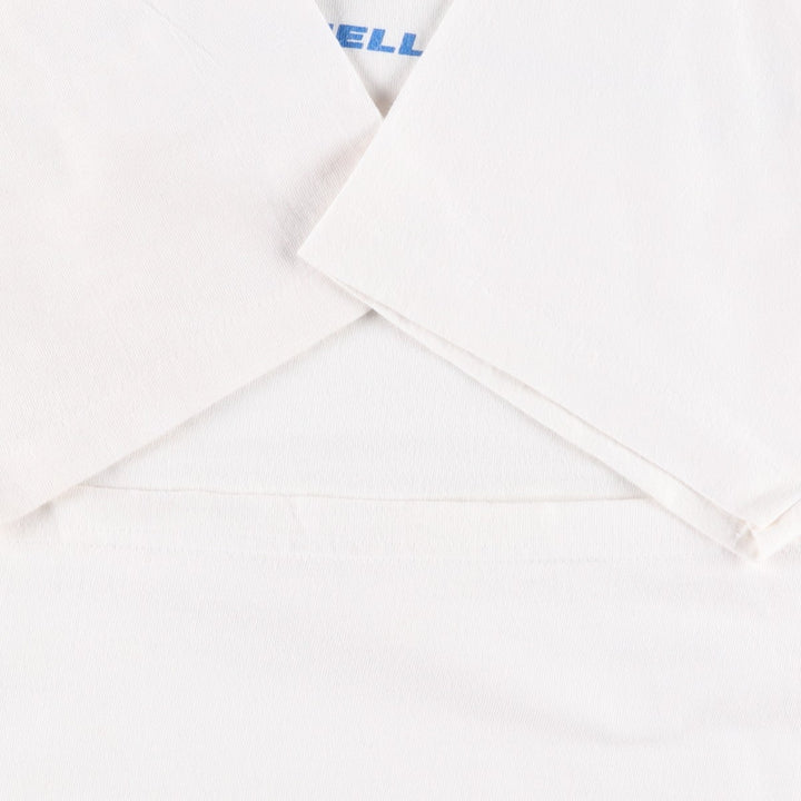 90'S Hanes BEEFY-T Printed T-shirt, Made in USA, Men's L size, Vintage cotton white type Vintage Second Hand