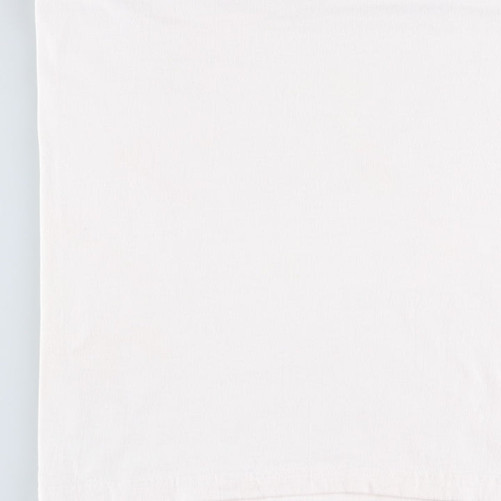 90'S Hanes BEEFY-T Printed T-shirt, Made in USA, Men's L size, Vintage cotton white type Vintage Second Hand