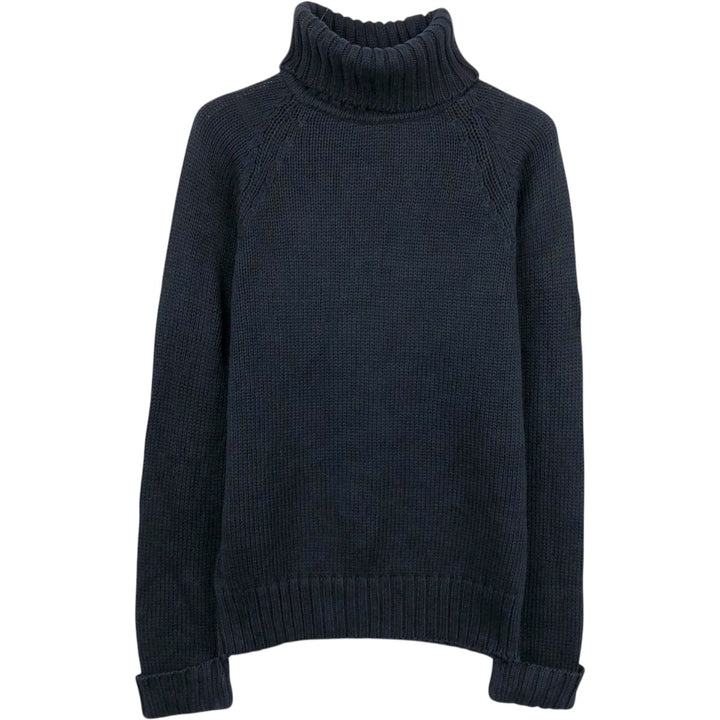 90s-00'S Calvin Klein turtleneck cotton knit sweater, made in USA, men's size S equivalent, vintage. cotton black type Vintage Second Hand