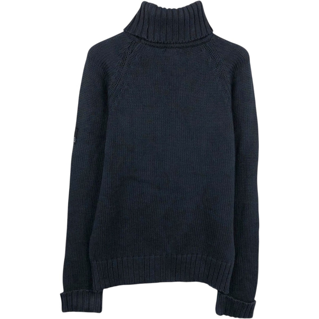 90s-00'S Calvin Klein turtleneck cotton knit sweater, made in USA, men's size S equivalent, vintage. cotton black type Vintage Second Hand