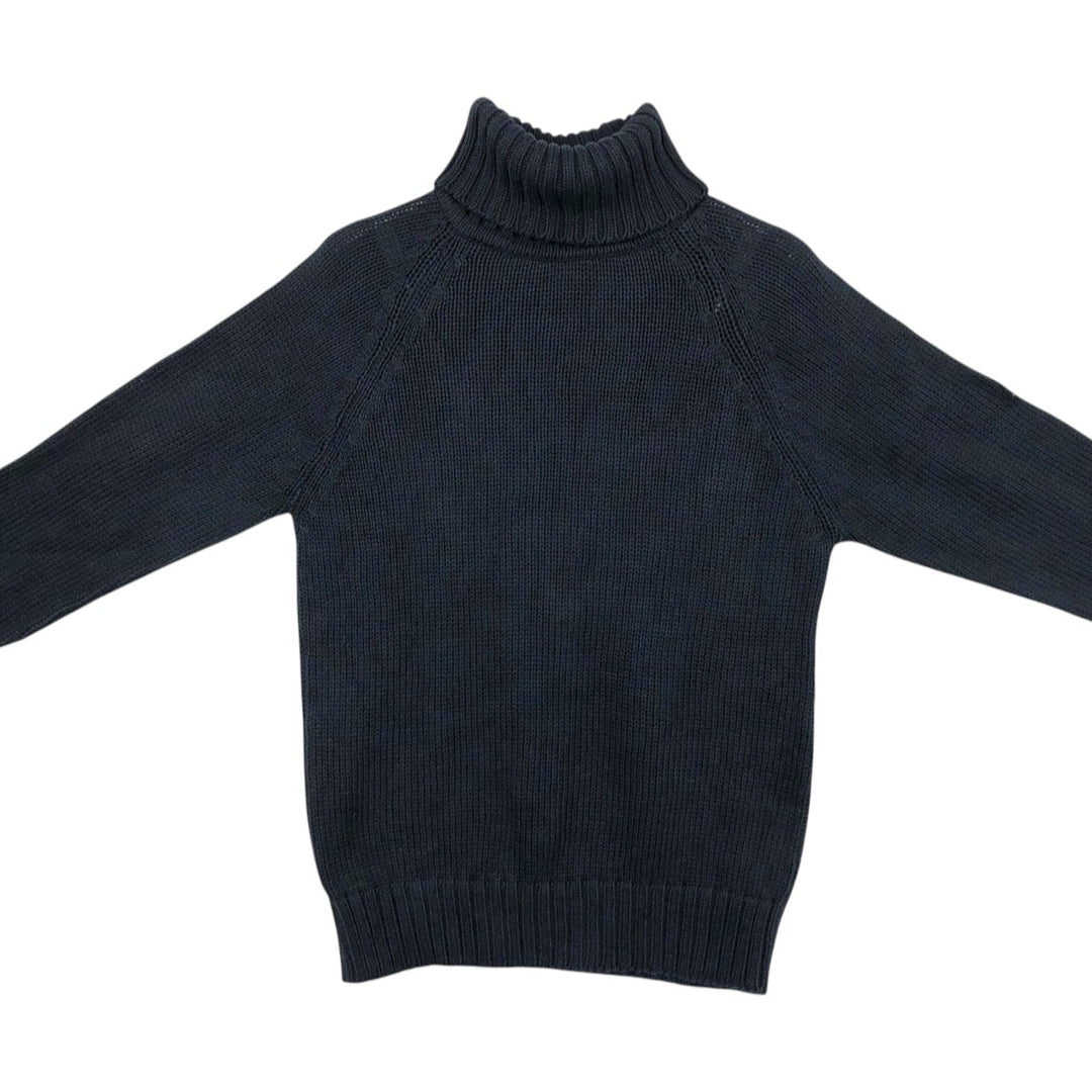 90s-00'S Calvin Klein turtleneck cotton knit sweater, made in USA, men's size S equivalent, vintage. cotton black type Vintage Second Hand