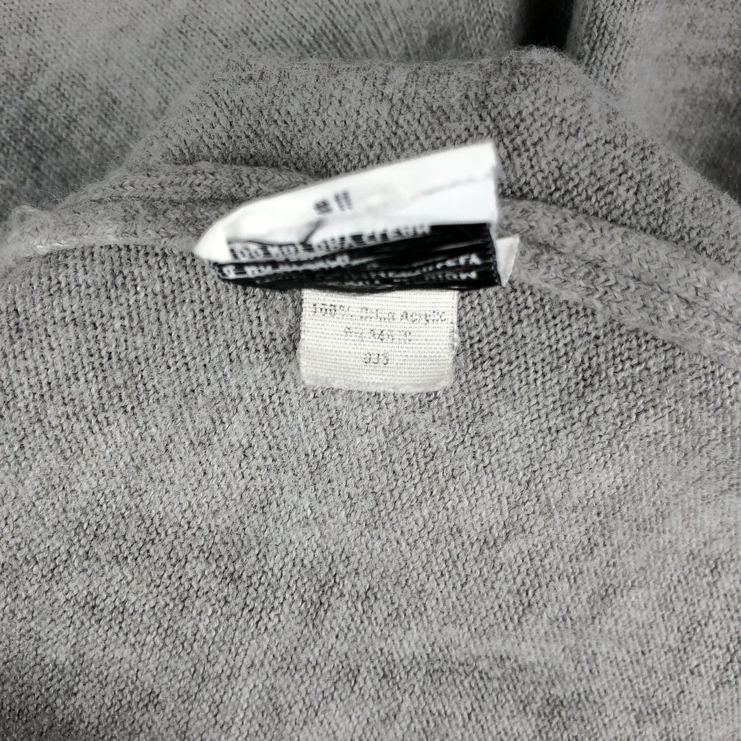70s-80'S Lacoste IZOD V-neck acrylic knit sweater, men's size XL equivalent, vintage. acrylic gray type Vintage Second Hand