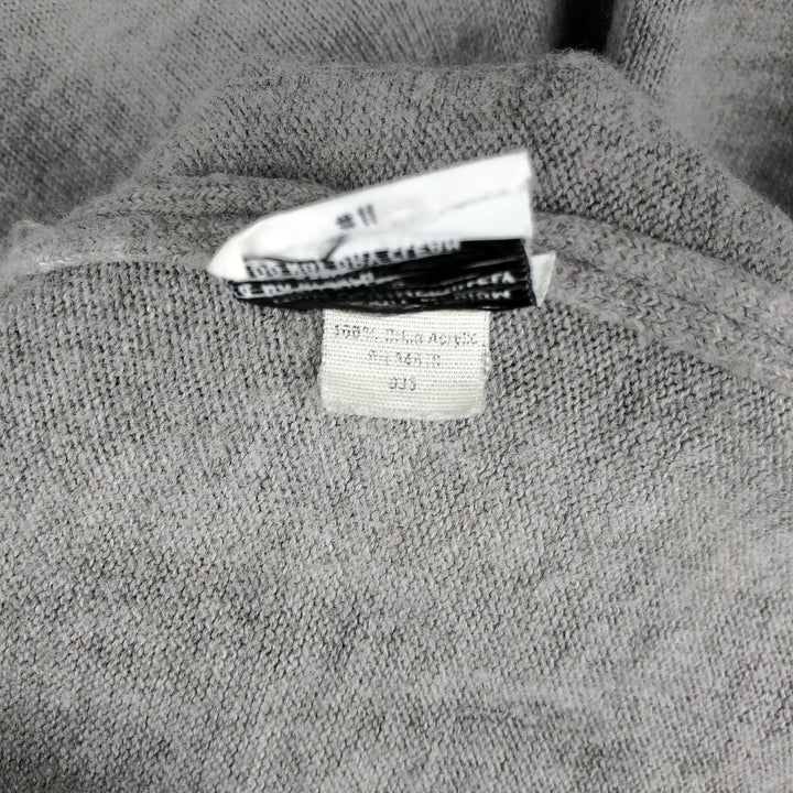 70s-80'S Lacoste IZOD V-neck acrylic knit sweater, men's size XL equivalent, vintage. acrylic gray type Vintage Second Hand