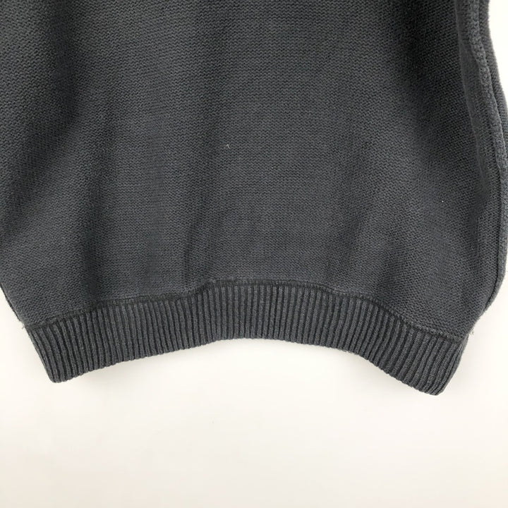 Vintage 90'S Tommy Hilfiger cotton knit sweater, size M, men's cotton black type Vintage Second Hand