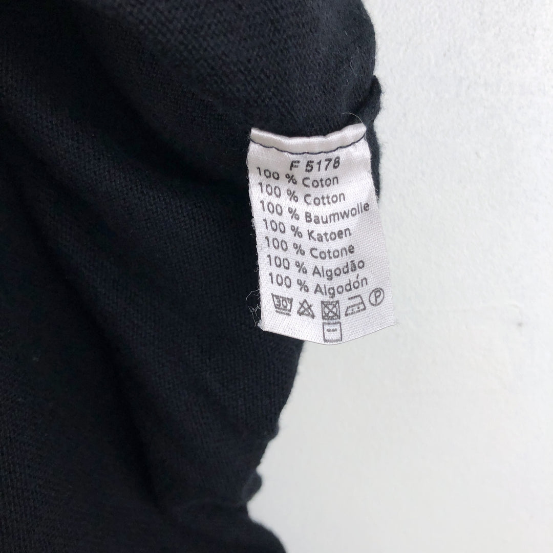Lacoste V-neck cotton knit sweater, French design, size 6 (equivalent to men's XL), vintage. cotton navy blue type Vintage Second Hand