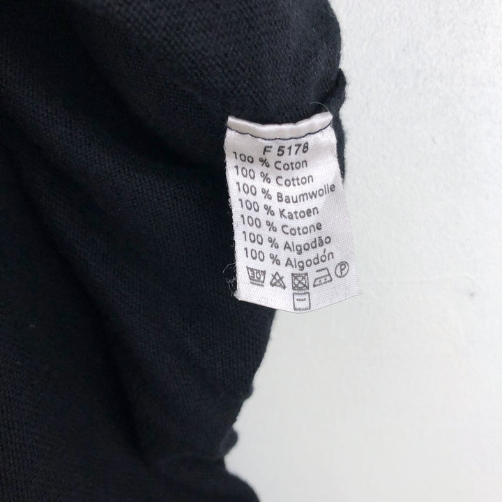 Lacoste V-neck cotton knit sweater, French design, size 6 (equivalent to men's XL), vintage. cotton navy blue type Vintage Second Hand