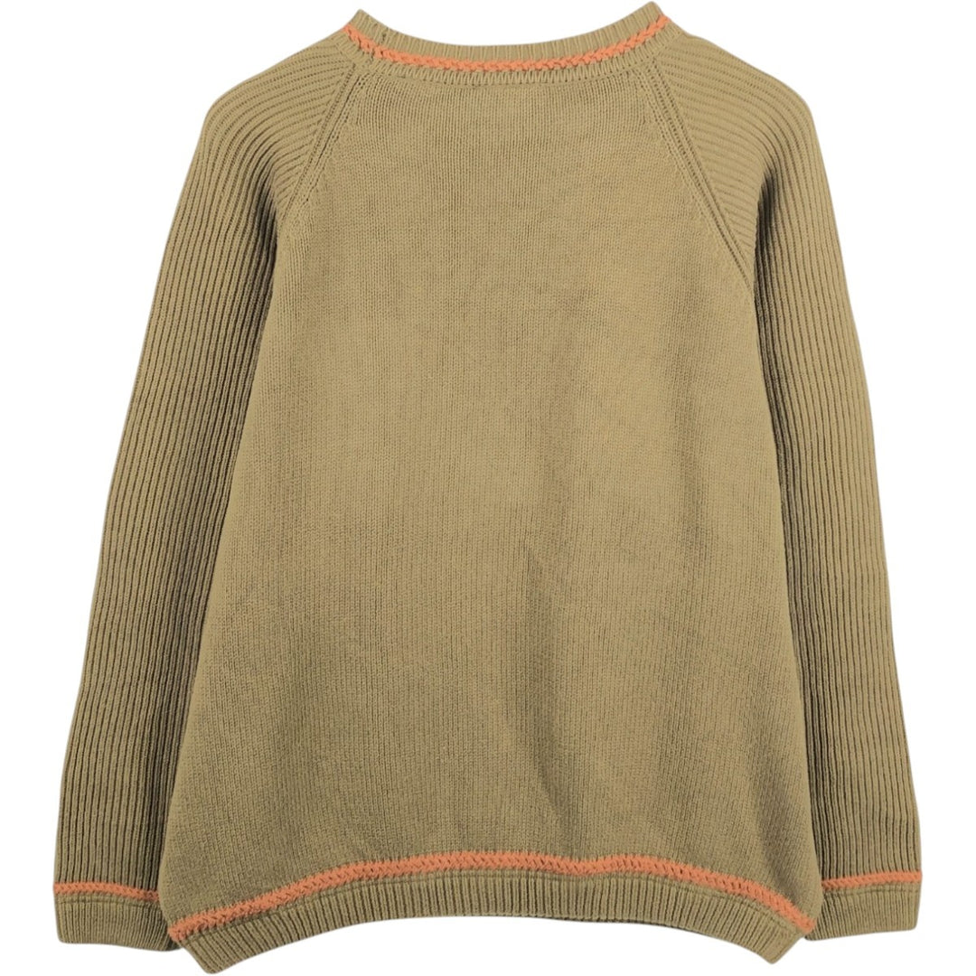 1990'S Timberland Weathergear Cotton Knit Sweater, Men's Size M (approx.), Vintage cotton Khaki type Vintage Second Hand