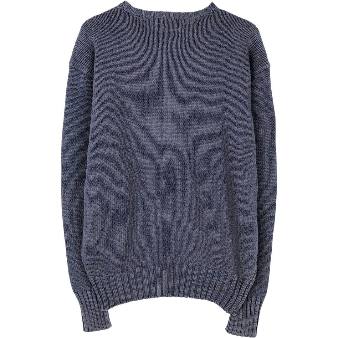 Ralph Lauren POLO by Ralph Lauren Cotton Knit Sweater Men's L size cotton blue type Vintage Second Hand