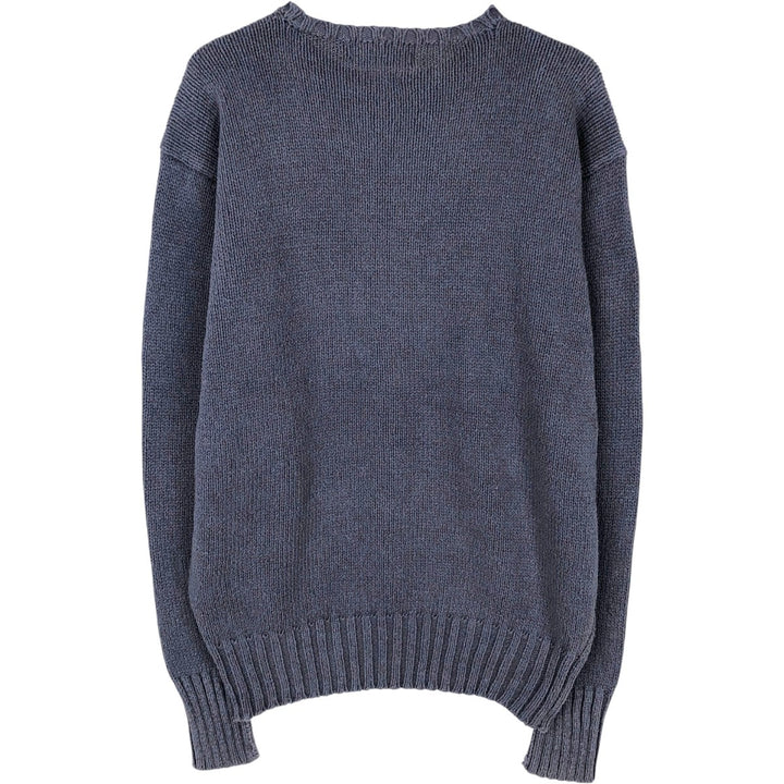 Ralph Lauren POLO by Ralph Lauren Cotton Knit Sweater Men's L size cotton blue type Vintage Second Hand
