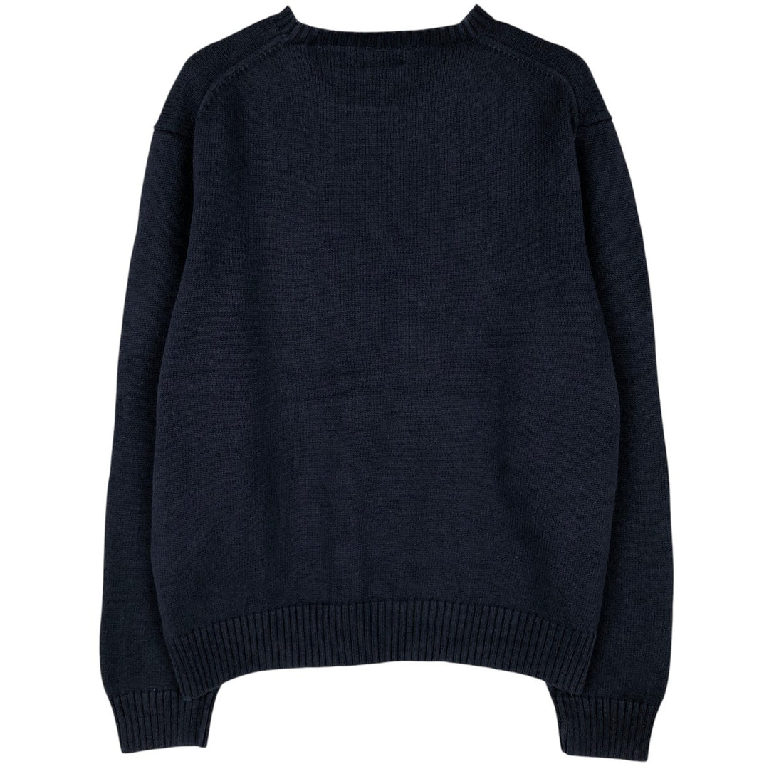 Ralph Lauren POLO by Ralph Lauren Cotton Knit Sweater Men's XL cotton navy blue type Vintage Second Hand