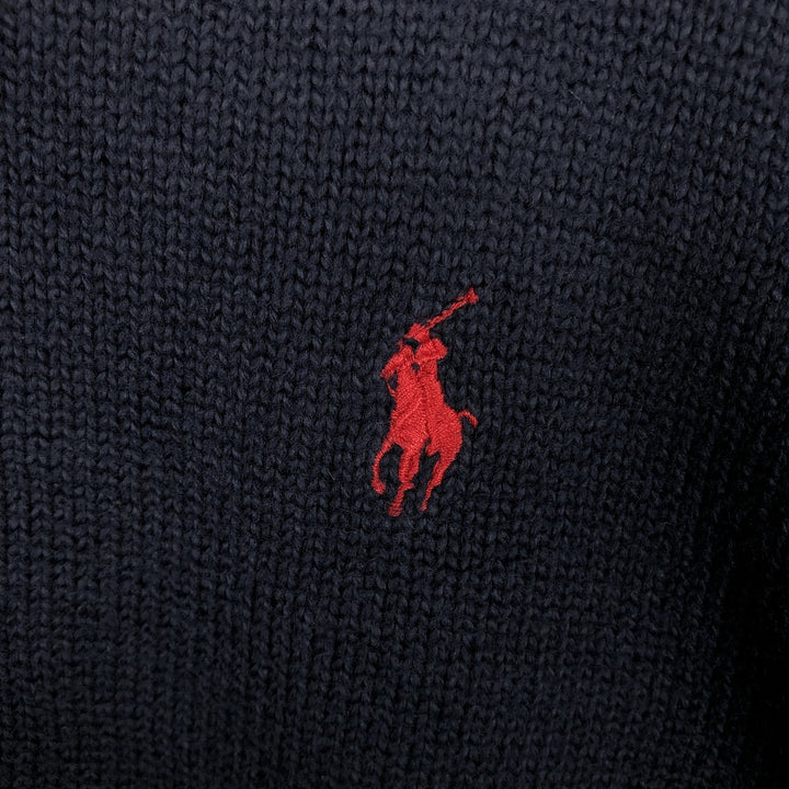 Ralph Lauren POLO by Ralph Lauren Cotton Knit Sweater Men's XL cotton navy blue type Vintage Second Hand